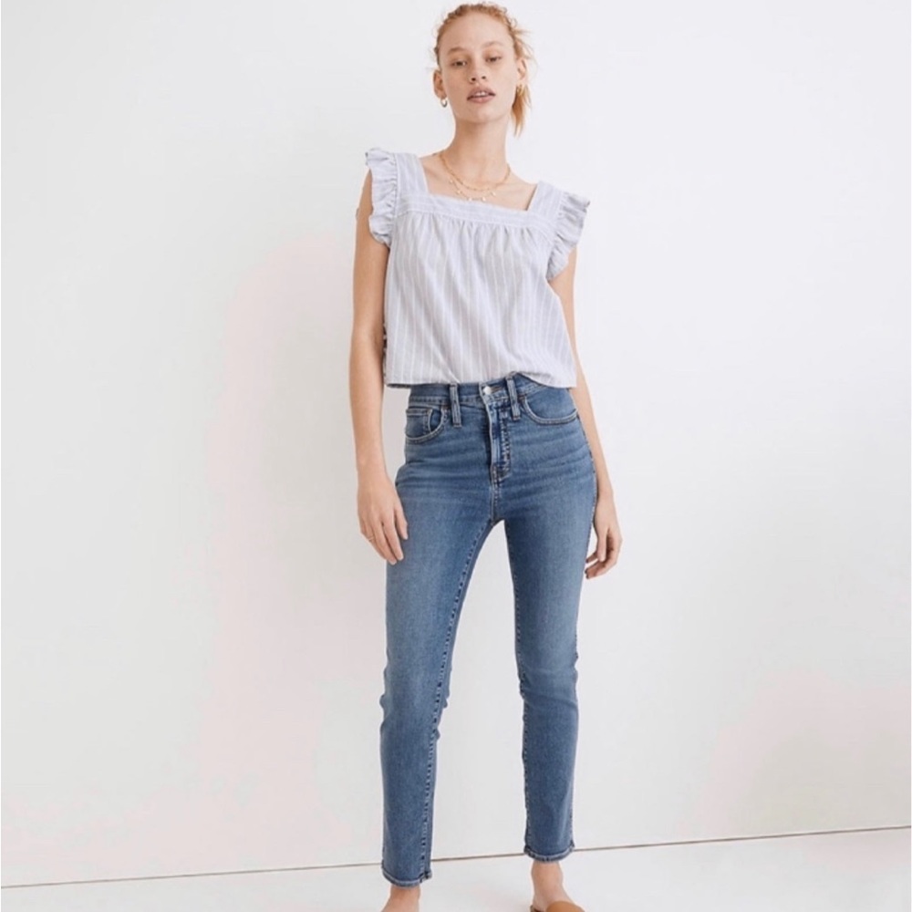 Madewell NWT High-Rise Slim Straight Jeans in Wilmore Wash